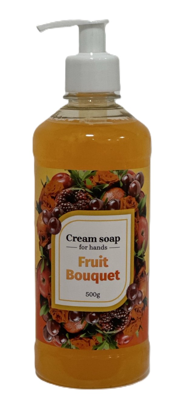 Крем мило Fruit Bouquet фруктове 500 гр., дозатор, ТМ ECOnomix